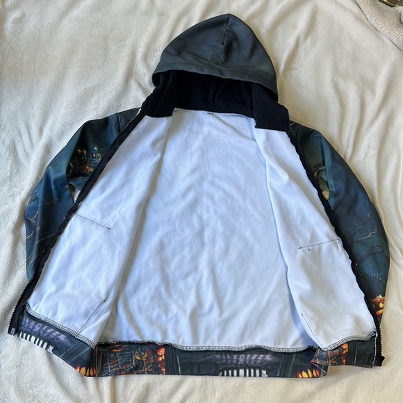 Nightmare Before Christmas Jack Skellington zip up graphic print hoodie - Picture 5 of 8